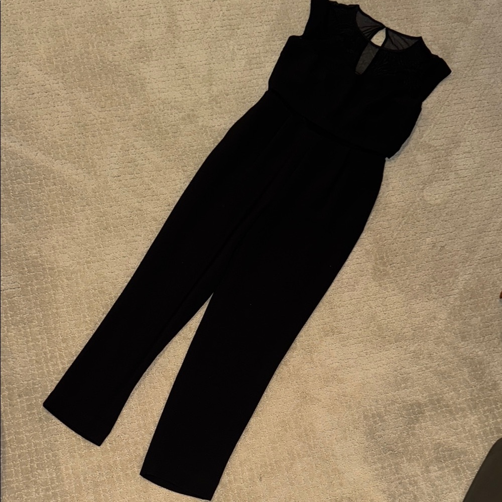 Express Black Sleeveless Jumpsuit with Fitted Silhouette